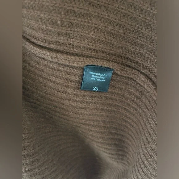 Jenni Kayne cashmere brown sweater size XS oversized - Picture 6 of 6